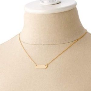 Stella and Dot Gold Bar Necklace (Z Monogram)